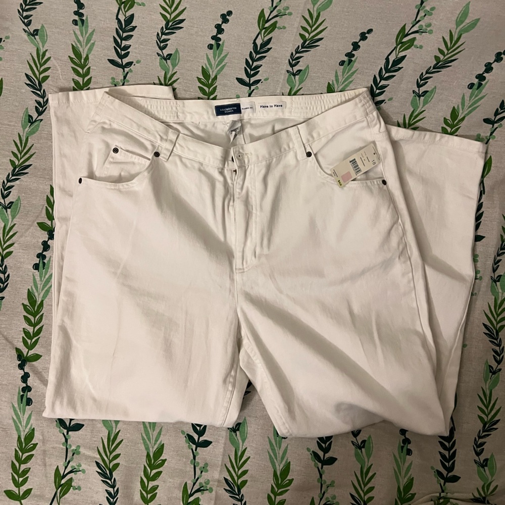 Liz Claiborne white Jeans NWT